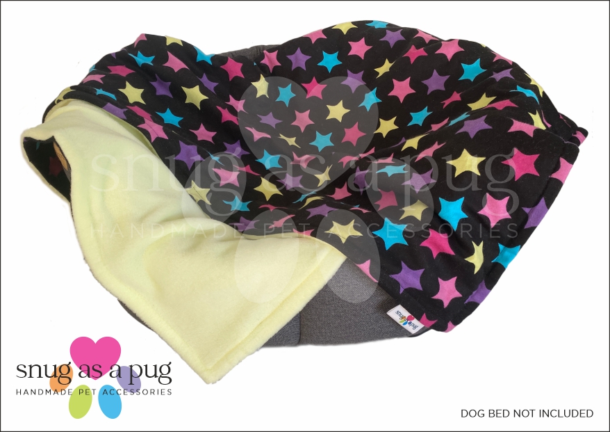 Multi Coloured Stars with Lemon Pet Blanket