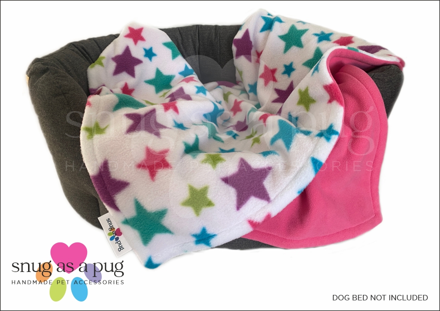 Multi Coloured Stars Pet Blanket