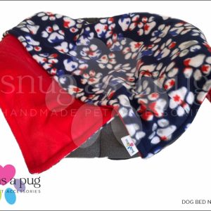 Red, White & Blue Paws and Stars Pet Blanket